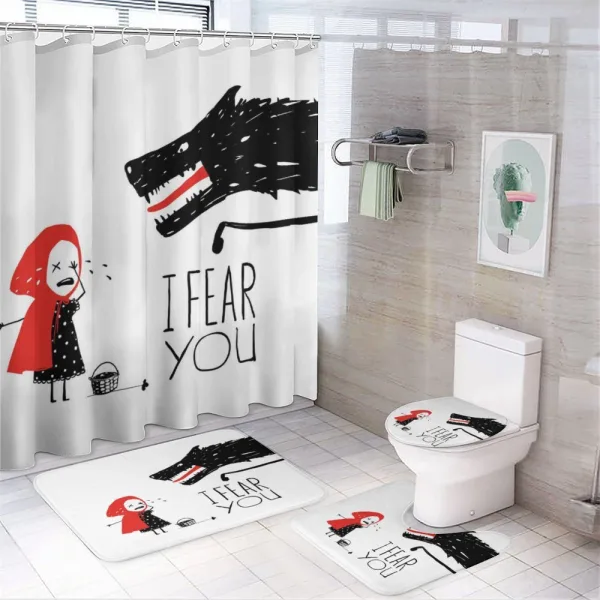 Fairy Tale Design Animal on a shower curtain