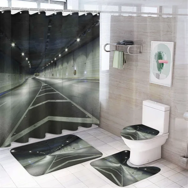 Interior Urban Tunnel on a shower curtain