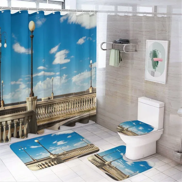 Mascagni Livorno Street on a shower curtain