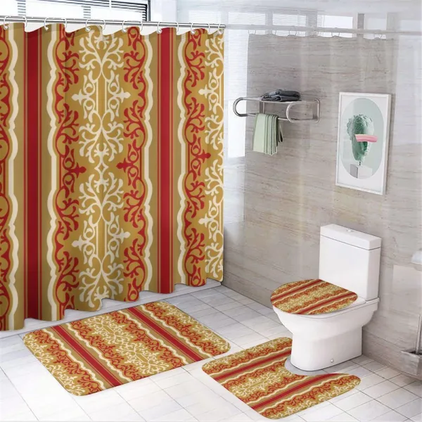 Middle East Swirl Motif on a shower curtain