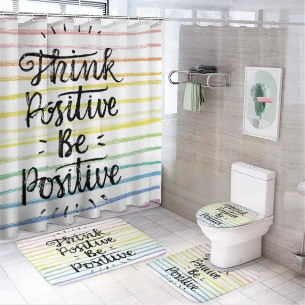Motive Rainbow Line on a shower curtain