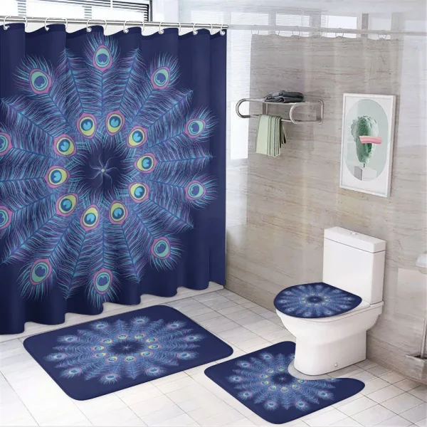 Mystical Feathers on a shower curtain