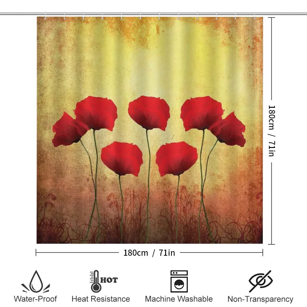 Retro Poppy Flowers — Detail 2