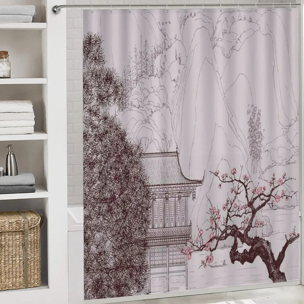Sakura Trees and Mountain — Detail 4
