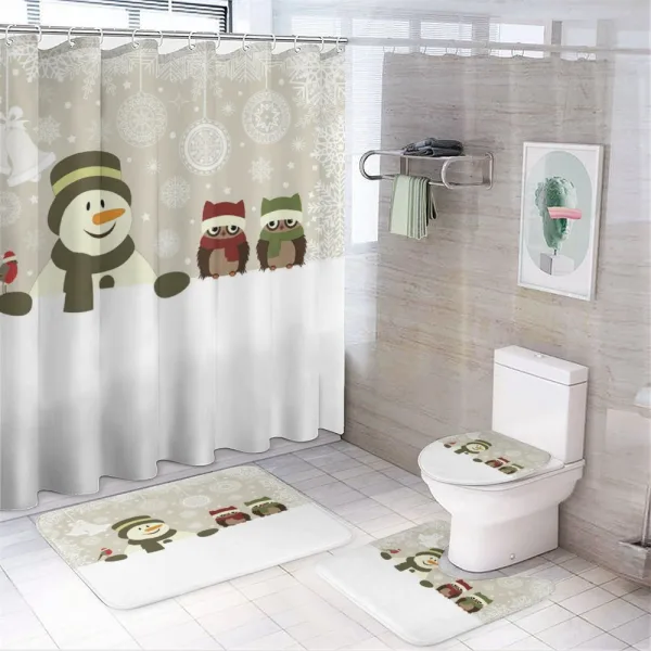 Snowflake Winter Day on a shower curtain