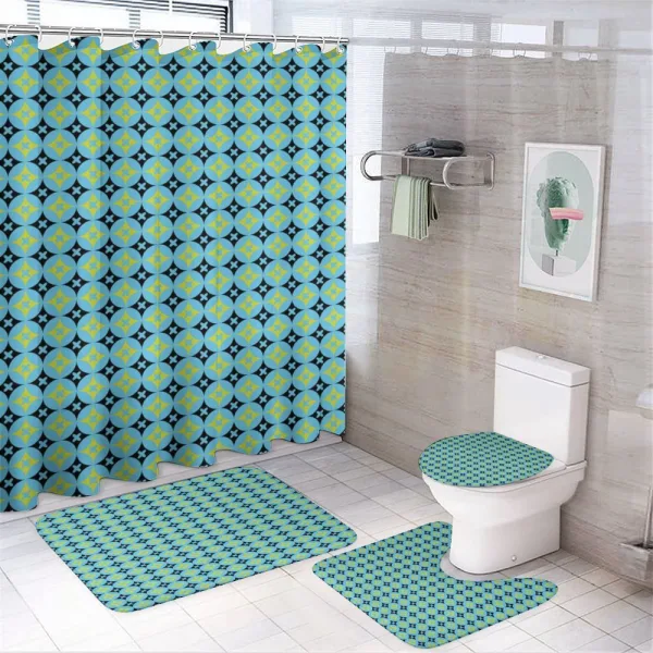 Stars Vivid Circles on a shower curtain