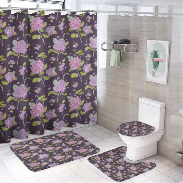 Tender Toned Hydrangea Flower on a shower curtain