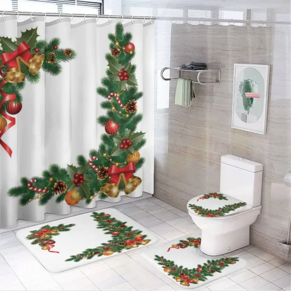 Trees with Ornaments on a shower curtain