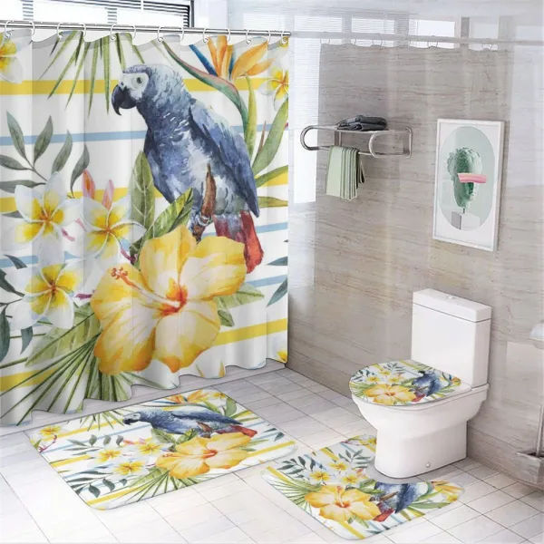 Tropic Exotic Parrots on a shower curtain