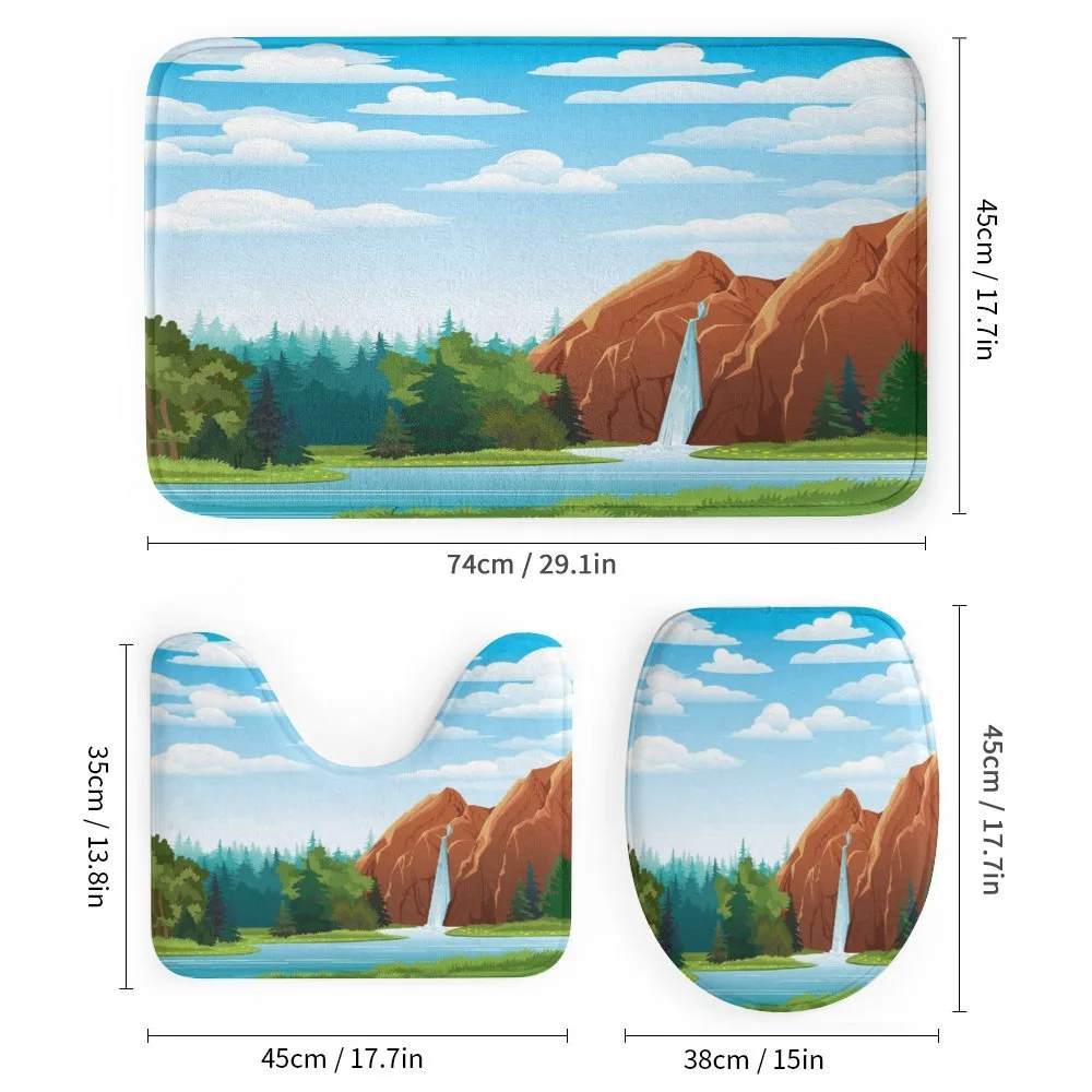 Waterfall Mountain Sky — Detail 1