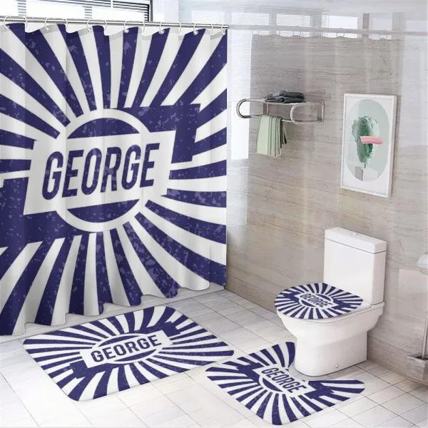 Widespread Name Abraded on a shower curtain