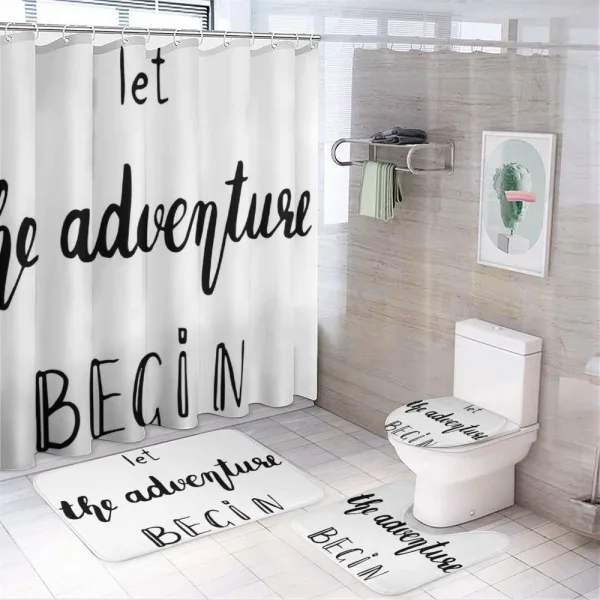 Wise Words Doodle on a shower curtain