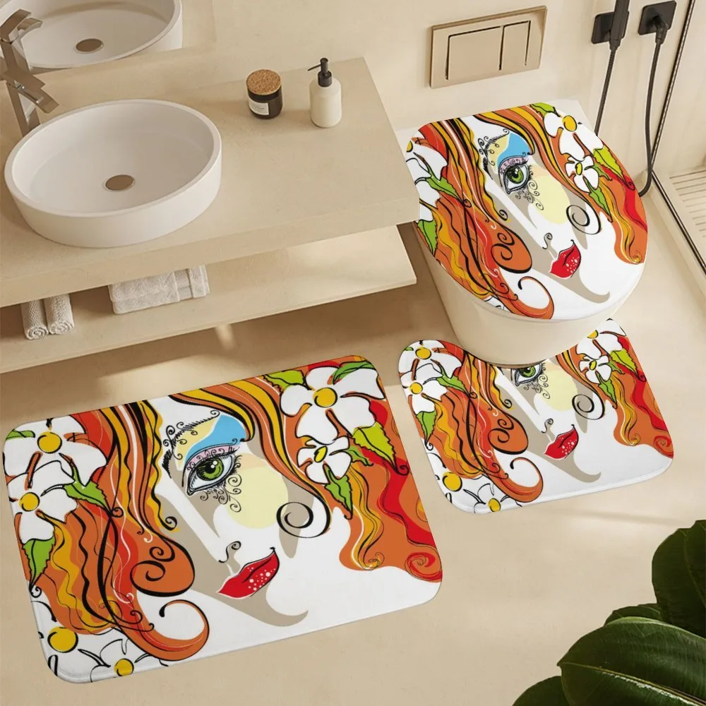 Woman Red Hair Floral — Detail 5