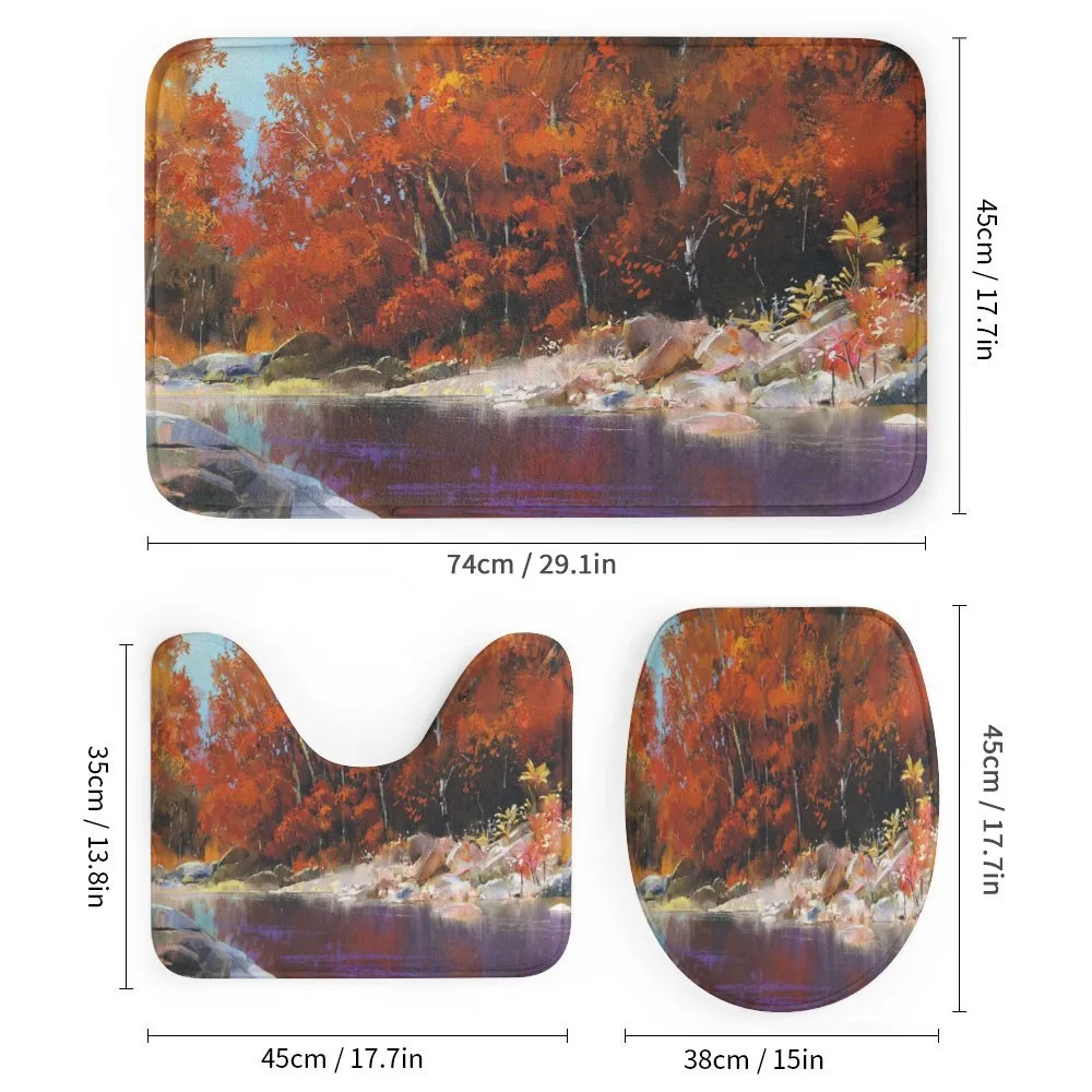 Autumn Forest with Rock — Detail 1