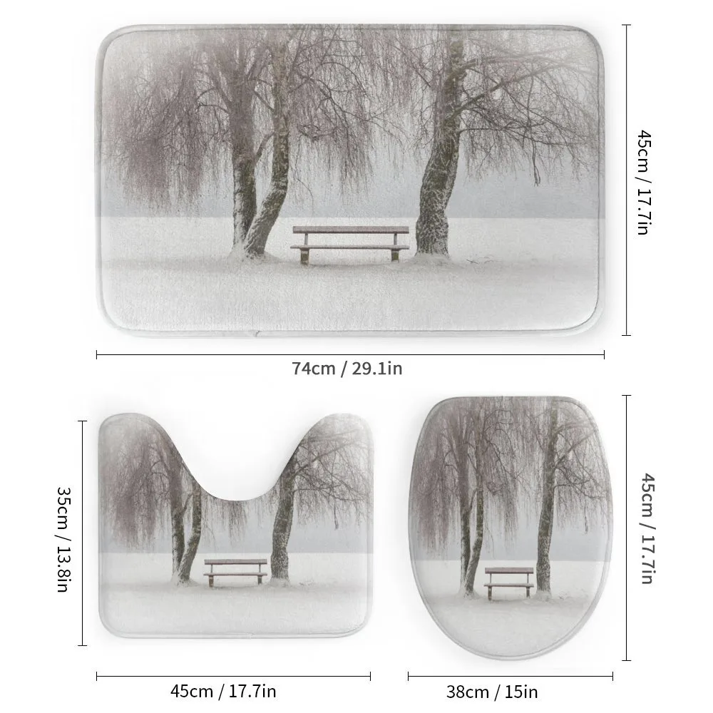 Bench Trees Snowflakes — Detail 1