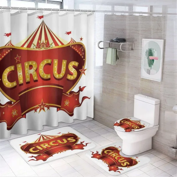 Carnival Sign Nightlife on a shower curtain