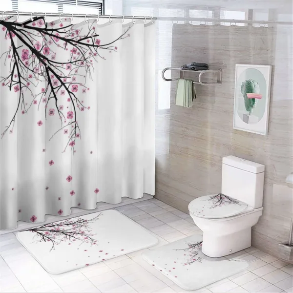 Cherry Blossom Flower on a shower curtain
