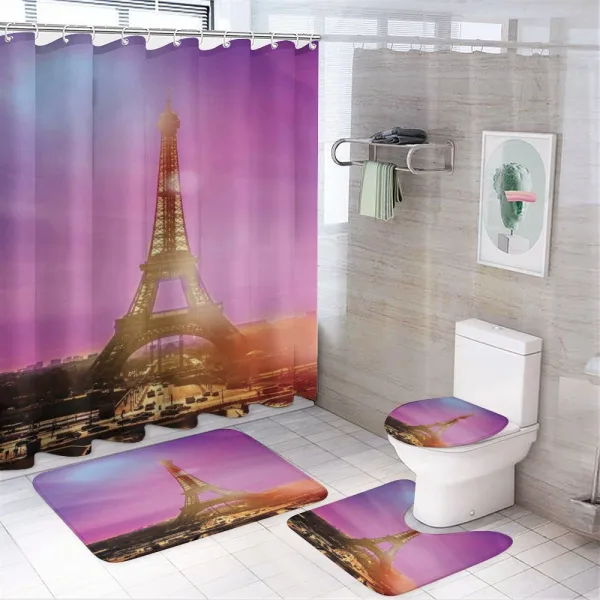 Colorful Sky Paris on a shower curtain