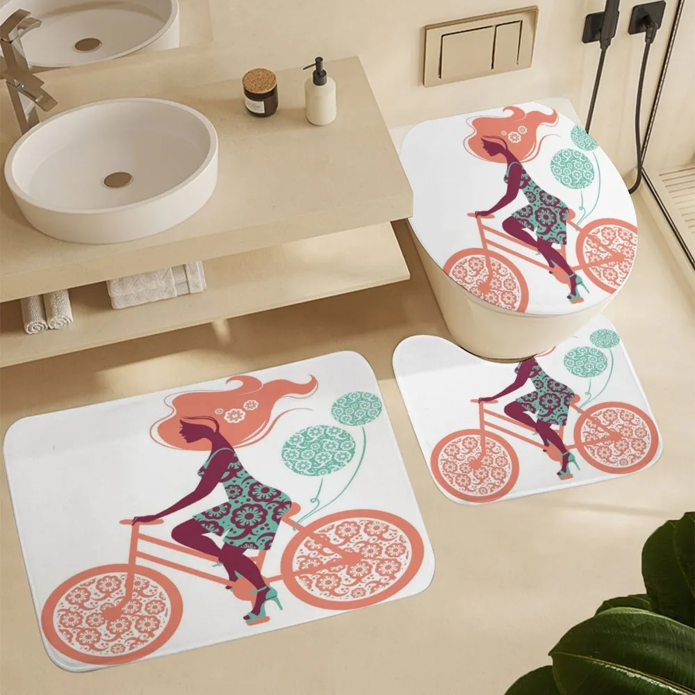 Coral Flowers Bikes Girl — Detail 5