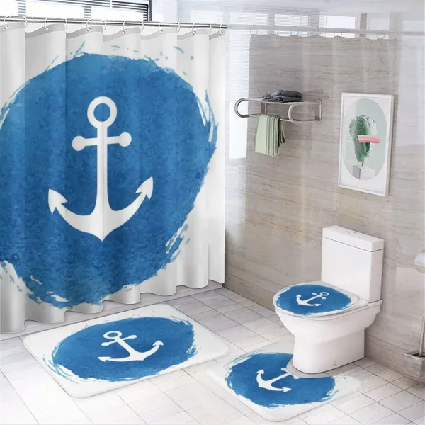 Deep down Calm Sea on a shower curtain