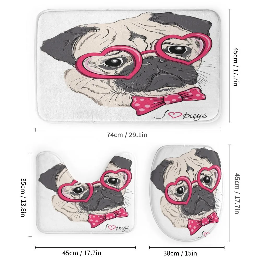 Dog with Heart Glasses Bow — Detail 1