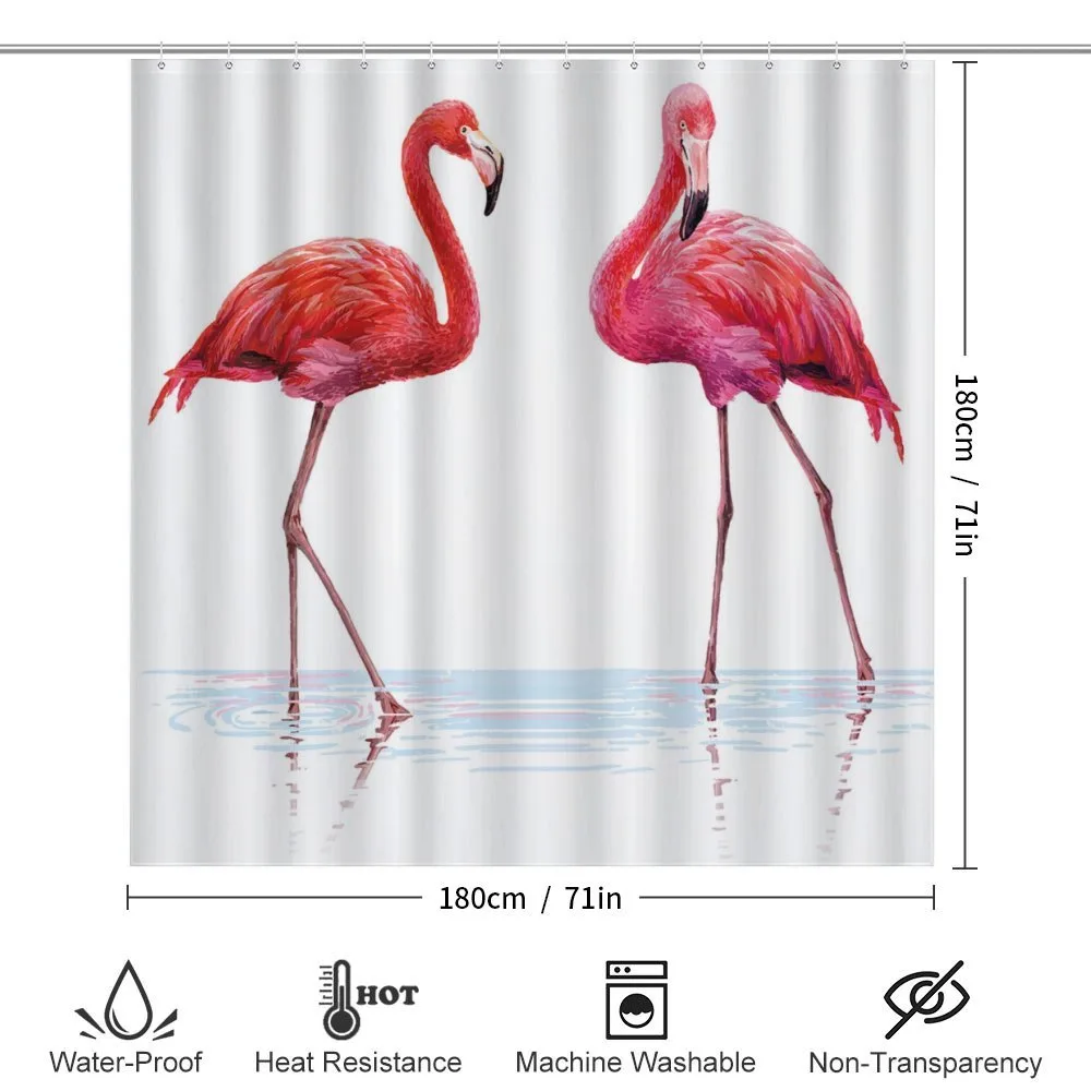 Exotic Flamingos on Sea — Detail 2