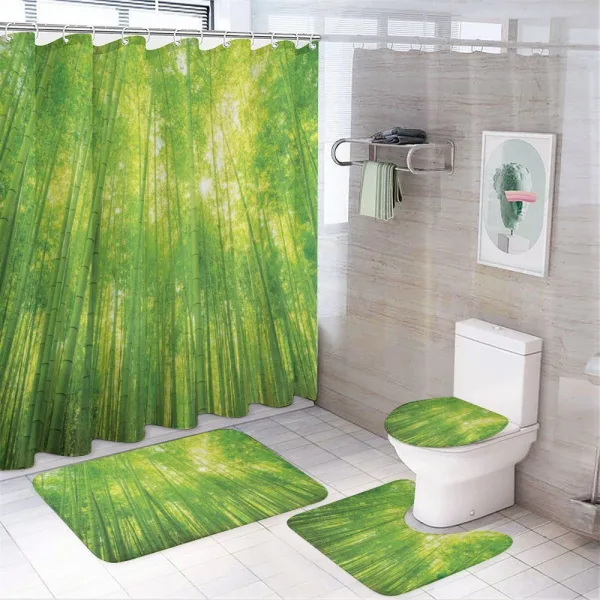 Exotic Wildlife Plants on a shower curtain