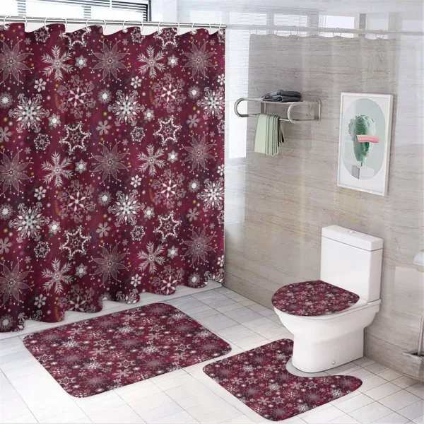 Flakes Colorful on a shower curtain
