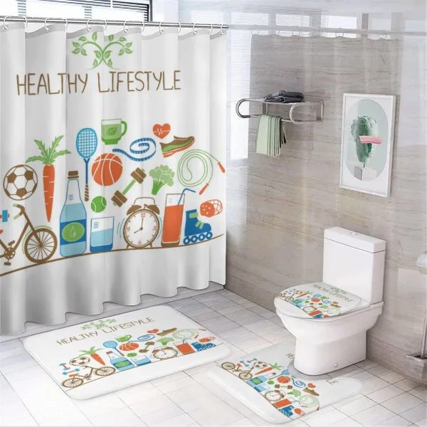 Healthcare Wellness on a shower curtain