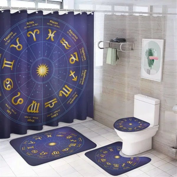 Horoscope Birth Dates on a shower curtain