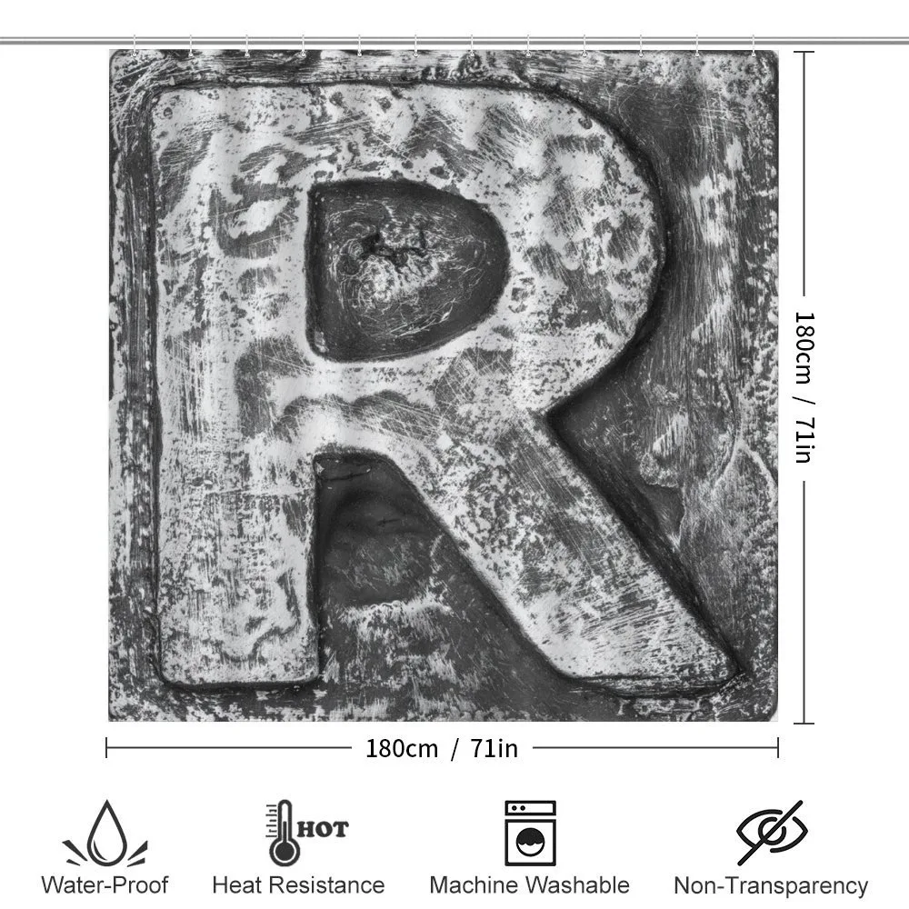 Iron Tones Uppercase R — Detail 2