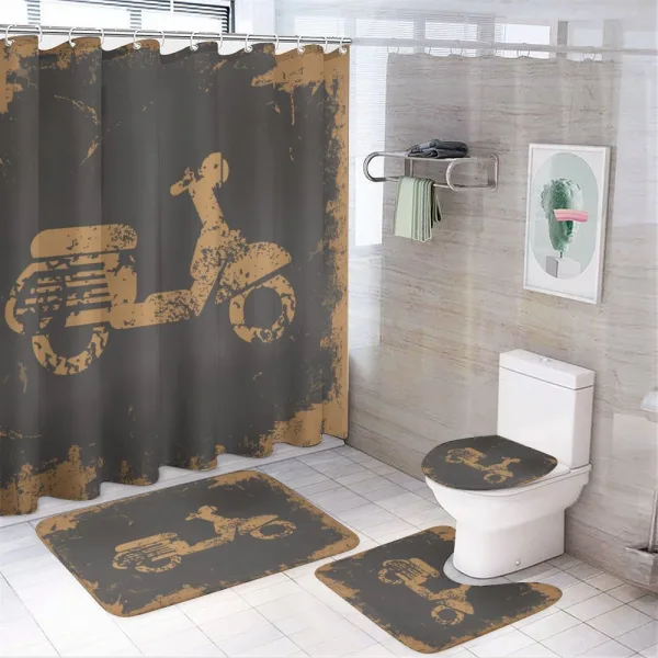 Murky Vintage Sports on a shower curtain