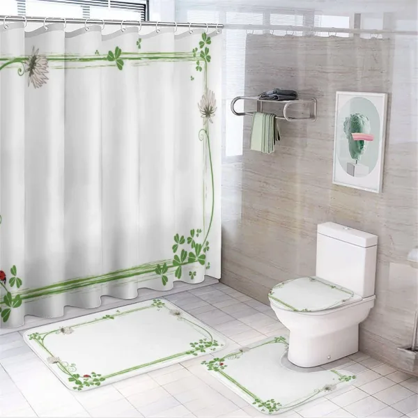 Rectangular Nature Art Frame on a shower curtain