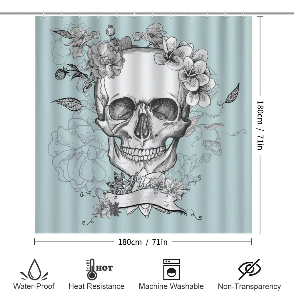 Skull and Flowers — Detail 2