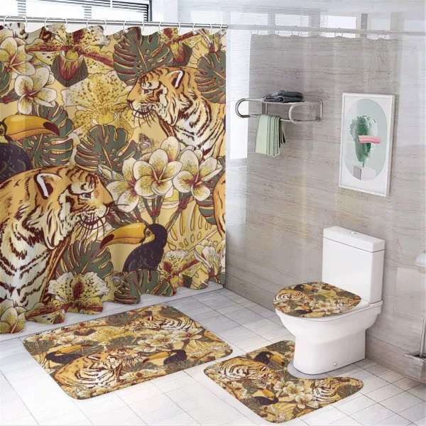 Tropical Bengal Toucan on a shower curtain