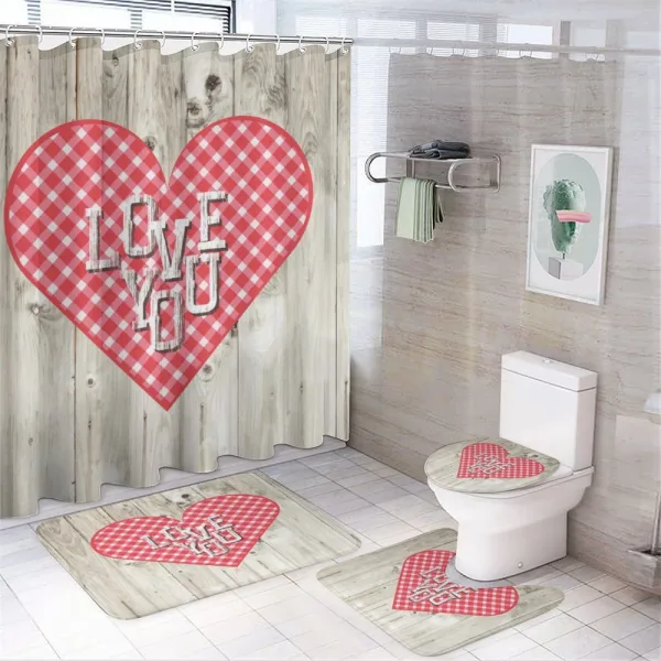 Valentines Day Themed Heart on a shower curtain