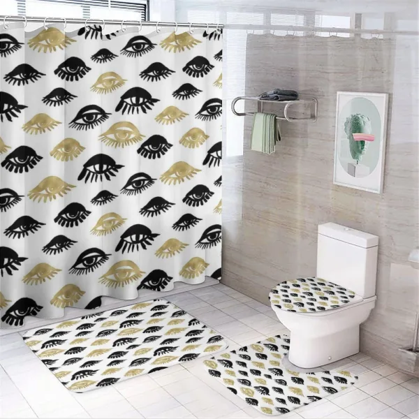 Woman Eyes Love Modern Art on a shower curtain