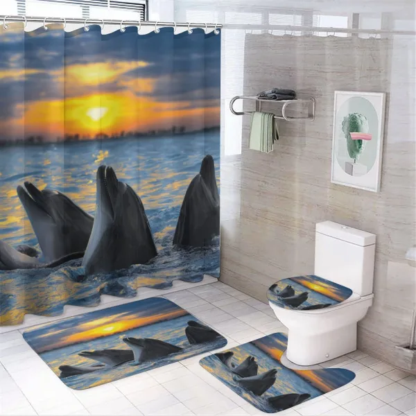 Bottle Nosed Dolphins on a shower curtain