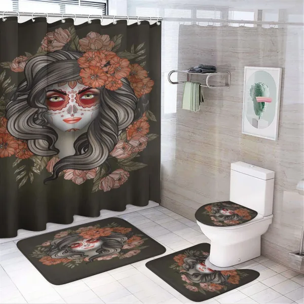 Calavera Woman on a shower curtain