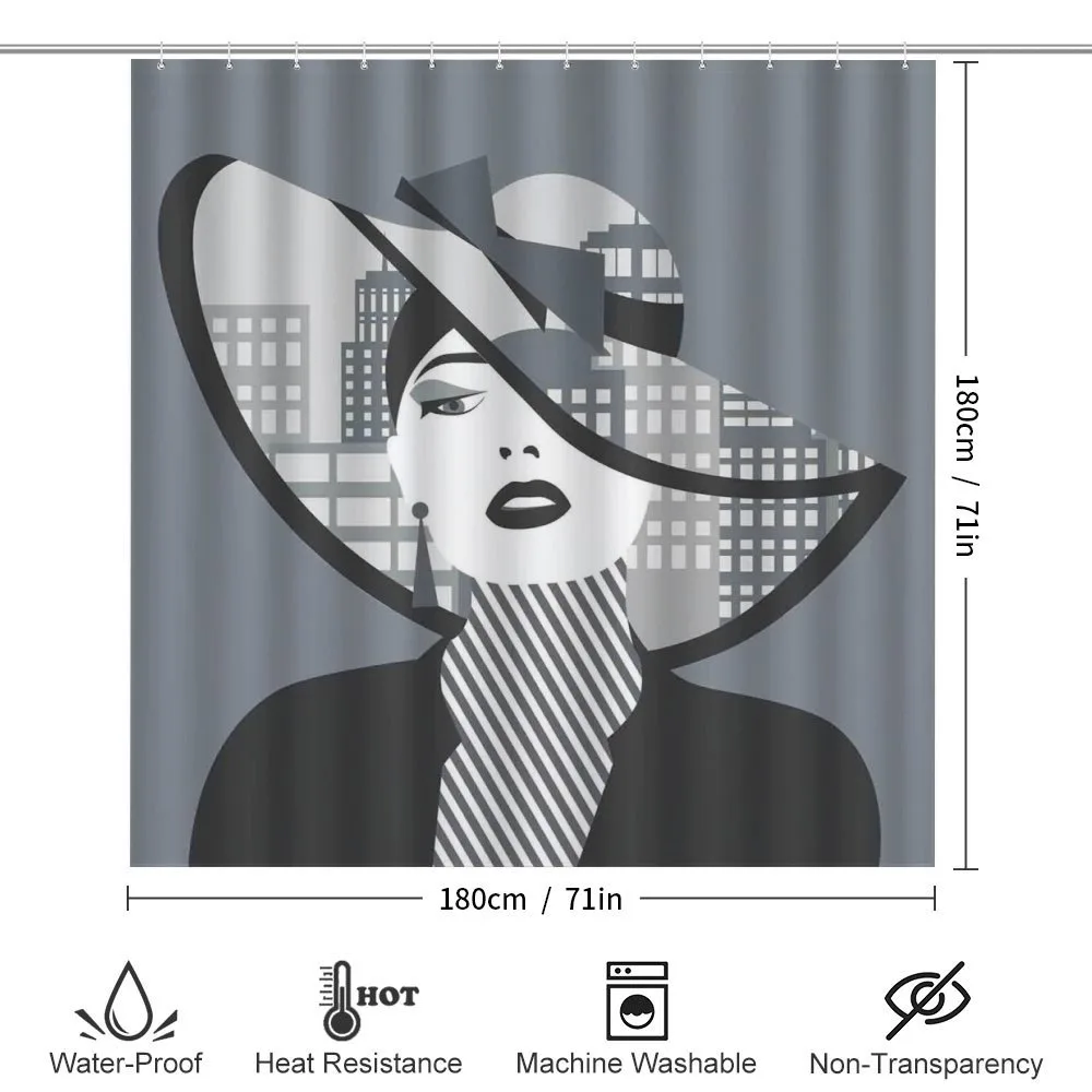 City Silhouette and Lady Art — Detail 2