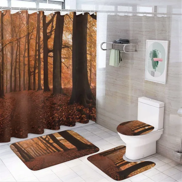 Fall Hiking Enchanted on a shower curtain