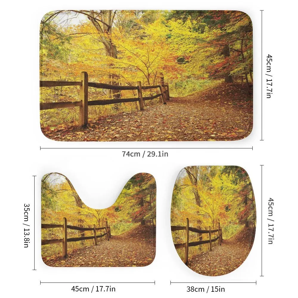 Fall Trees Leaf Road — Detail 1
