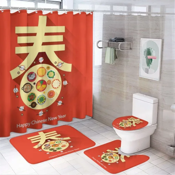 Family Dinner on a shower curtain