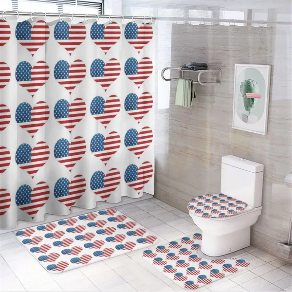 Flag Patriot on a shower curtain