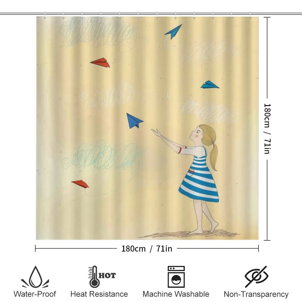 Girl with Paper Planes — Detail 2