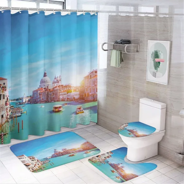 Grand Canal the Salute on a shower curtain