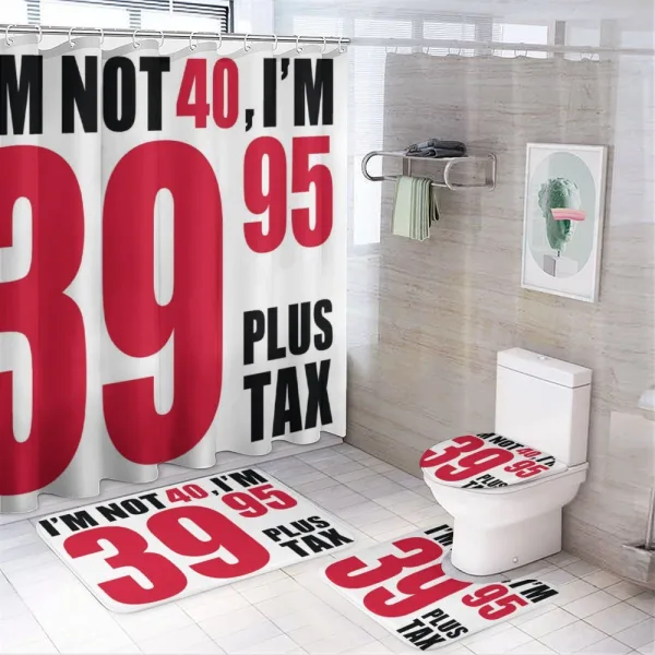 Humorous Funny Slogan on a shower curtain