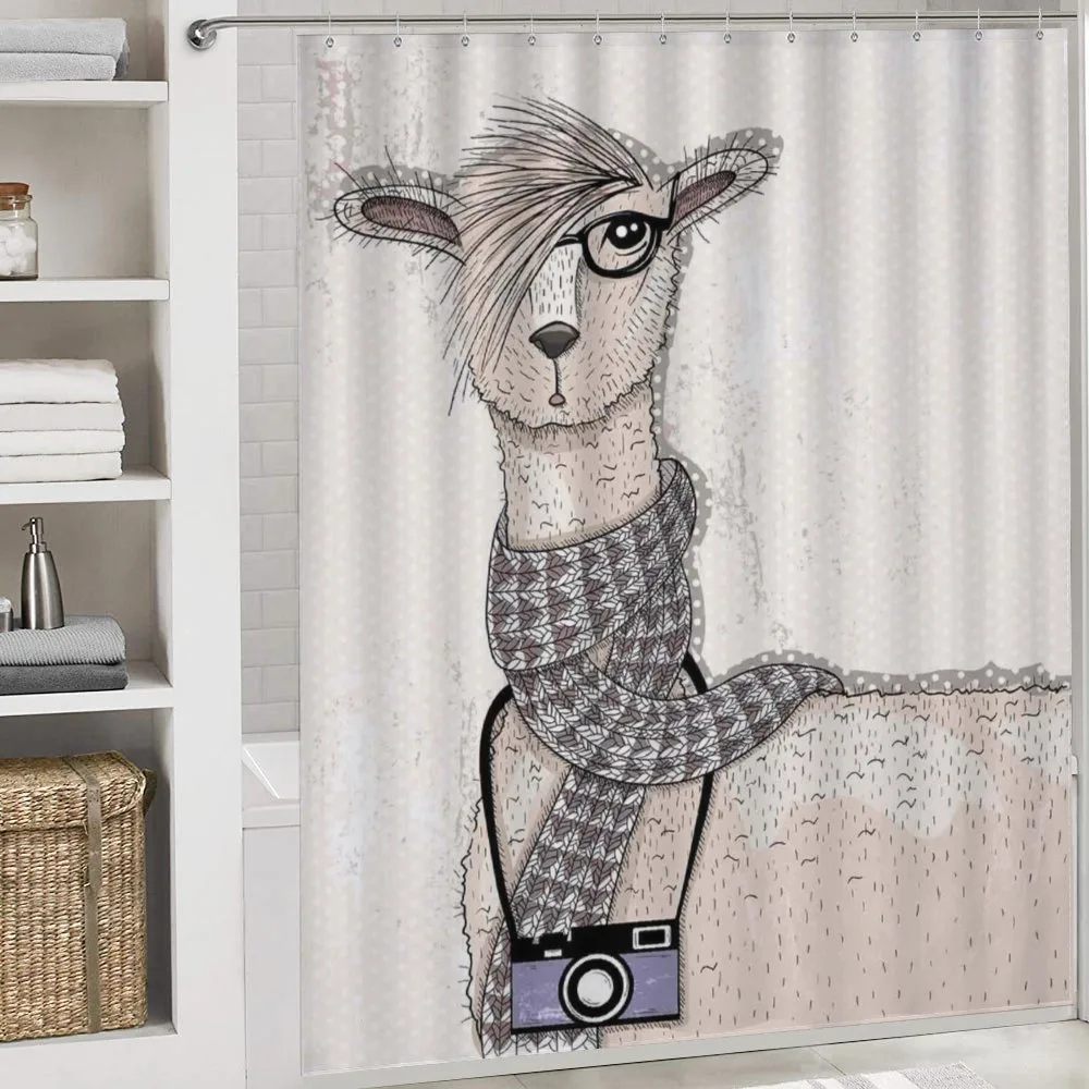 Llama with Glasses Scarf — Detail 4