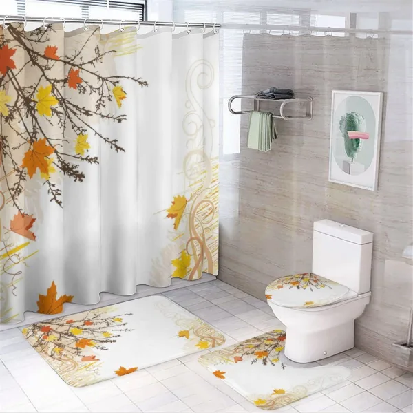 Maple Leaves in Autumn on a shower curtain