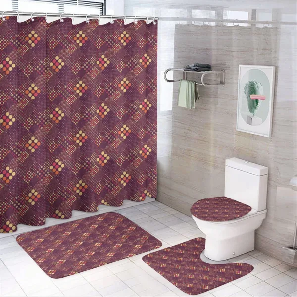 Mosaic Futuristic on a shower curtain